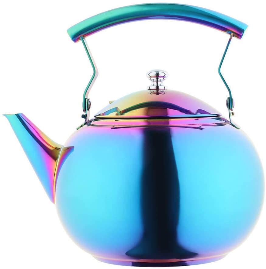 Stainless Steel Teapot Elegant Tea Kettle with Infuser Induction Stovetop Gift